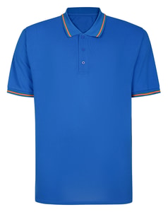 Bigdude Tipped Polo Shirt Bright Blue Tall